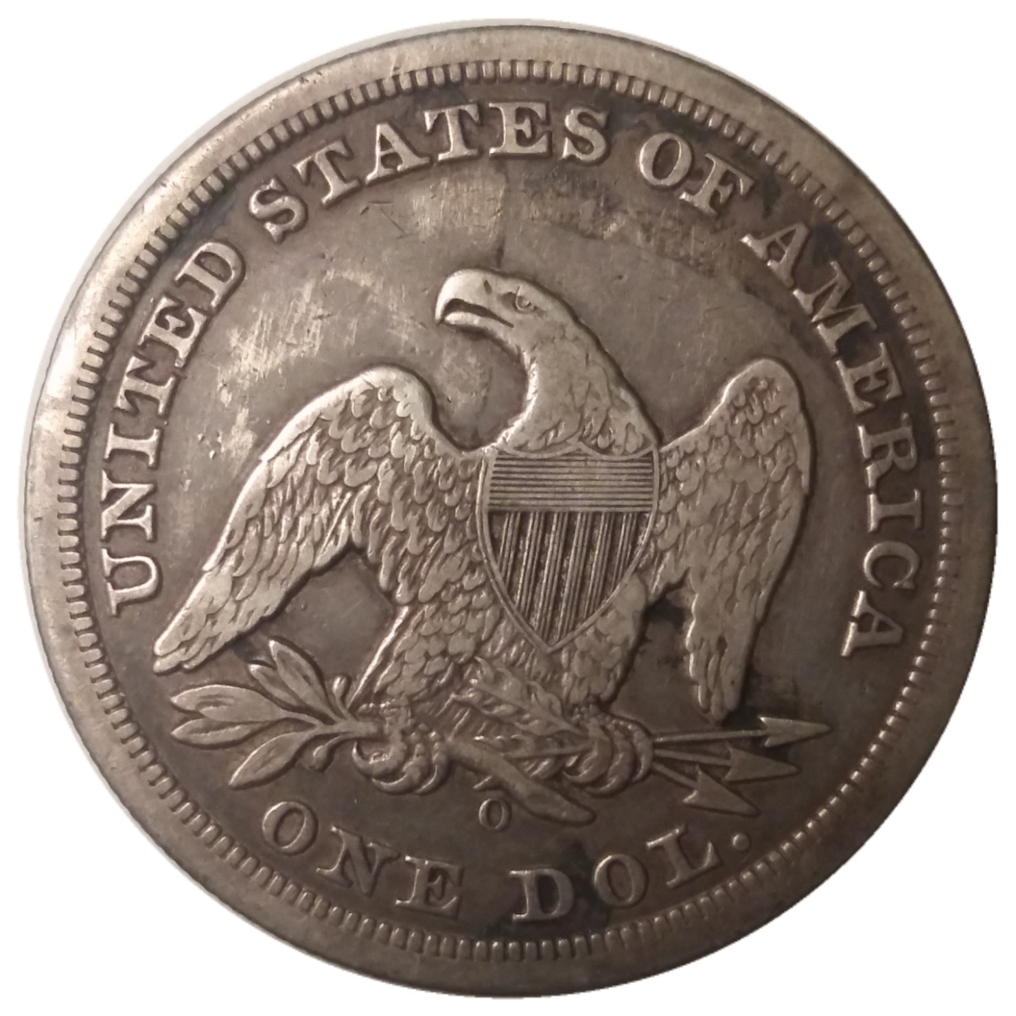 1850-O-$1-Liberty-Seated-Silver-Dollar
